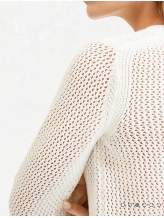 Everlane The Mesh Soft Cotton Crew in White S - Picture 2 of 13